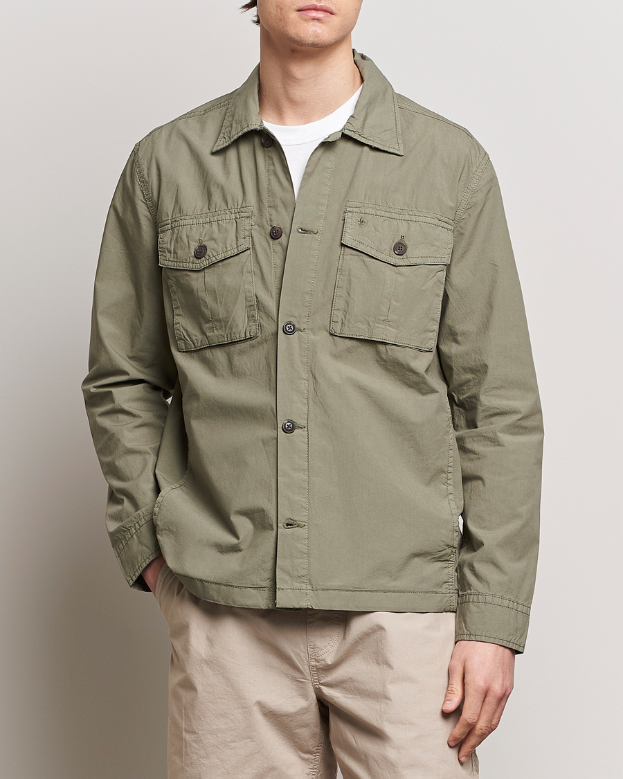 Uomini | Giacche | Morris | Harrison Cotton Shirt Jacket Green