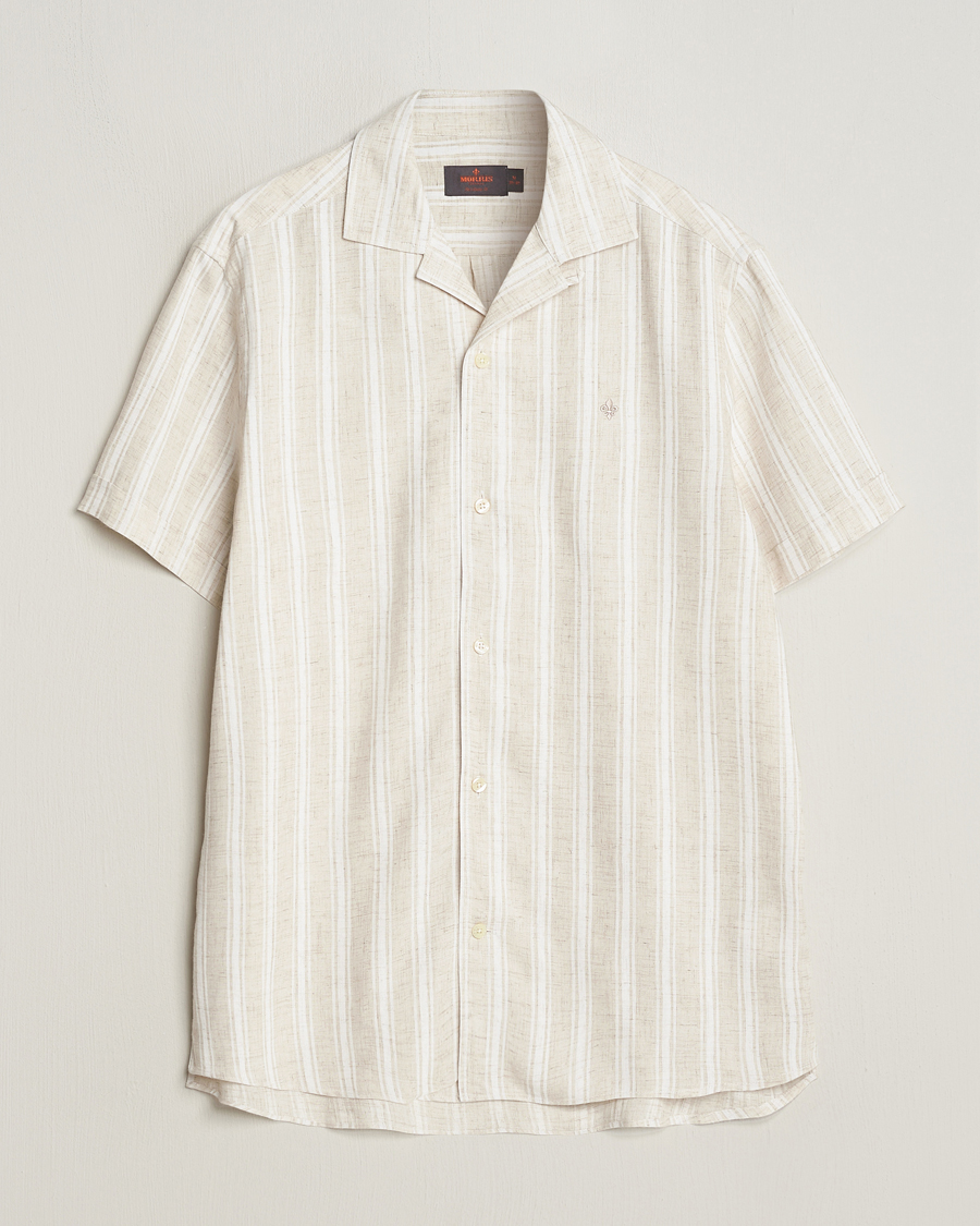 Uomini | Camicie | Morris | Printed Short Sleeve Shirt Off White