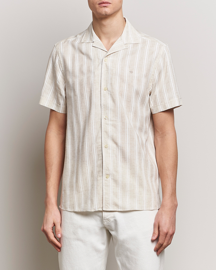 Uomini | Camicie | Morris | Printed Short Sleeve Shirt Off White