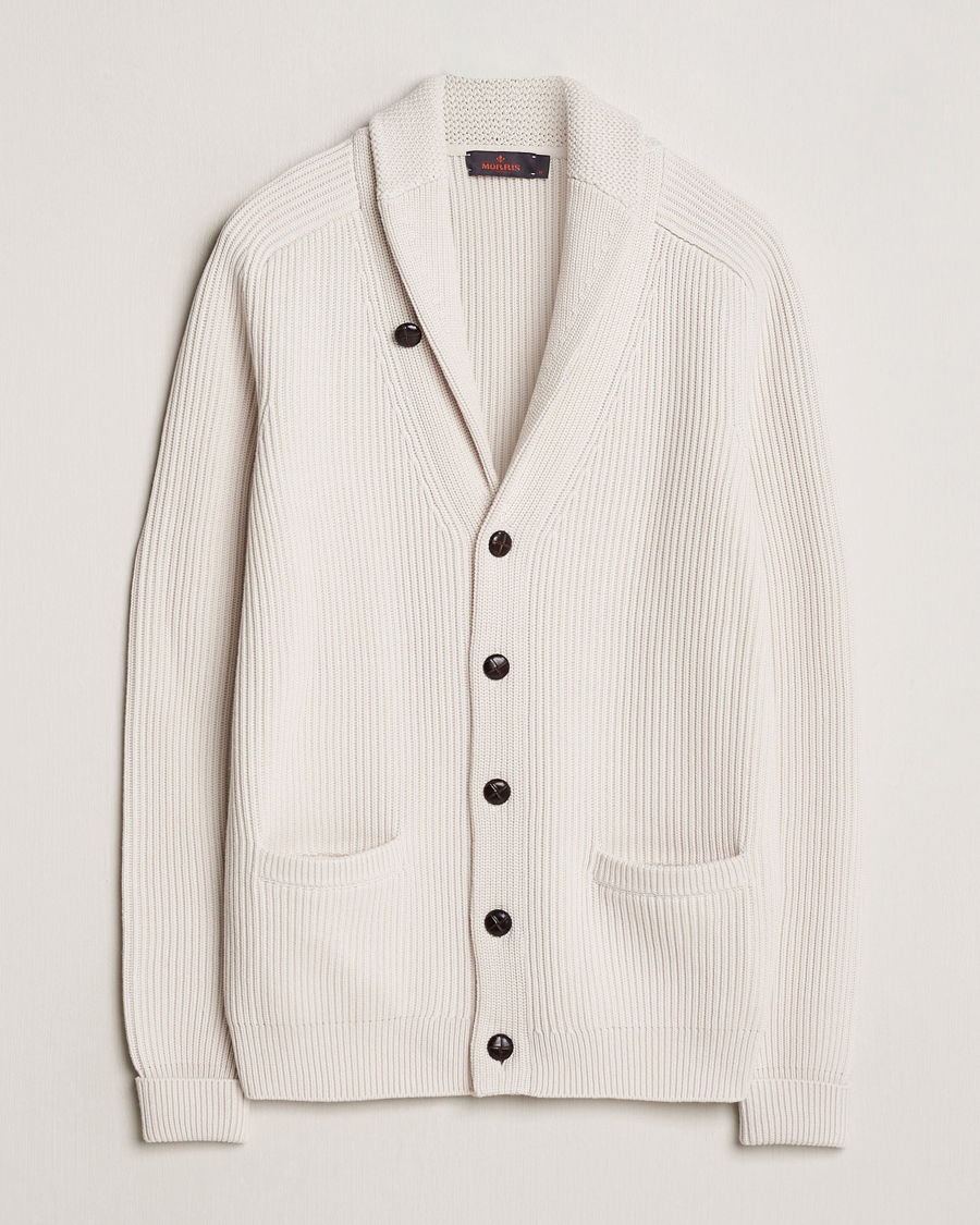 Uomini | Maglieria | Morris | Brayden Shawl Cardigan White