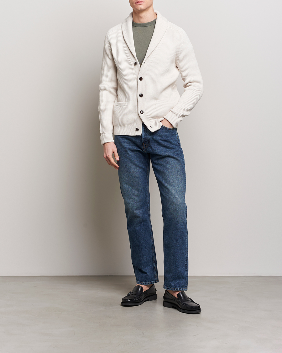 Uomini | Maglieria | Morris | Brayden Shawl Cardigan White