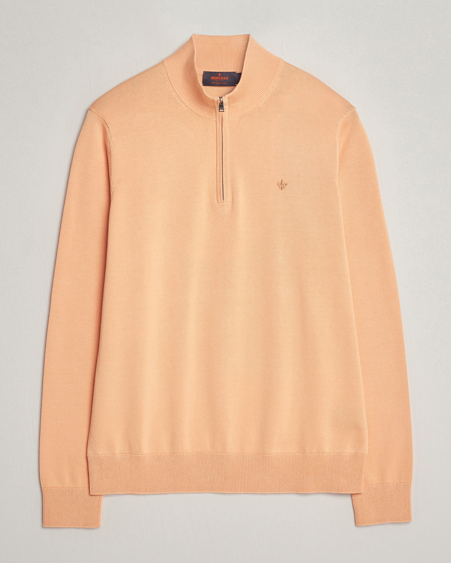 Uomini | Maglieria | Morris | Riley Cotton Half Zip Orange