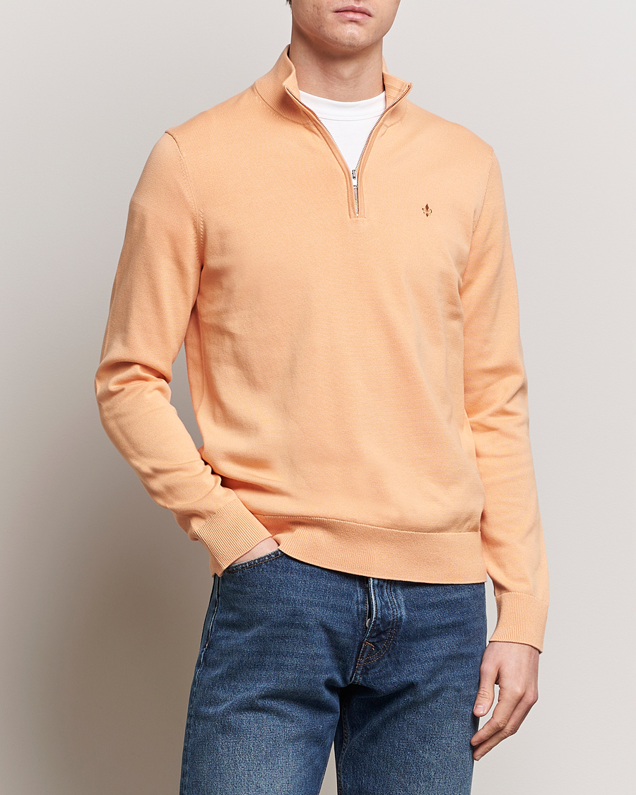 Uomini | Maglieria | Morris | Riley Cotton Half Zip Orange