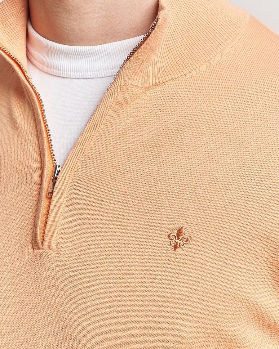 Uomini | Maglieria | Morris | Riley Cotton Half Zip Orange