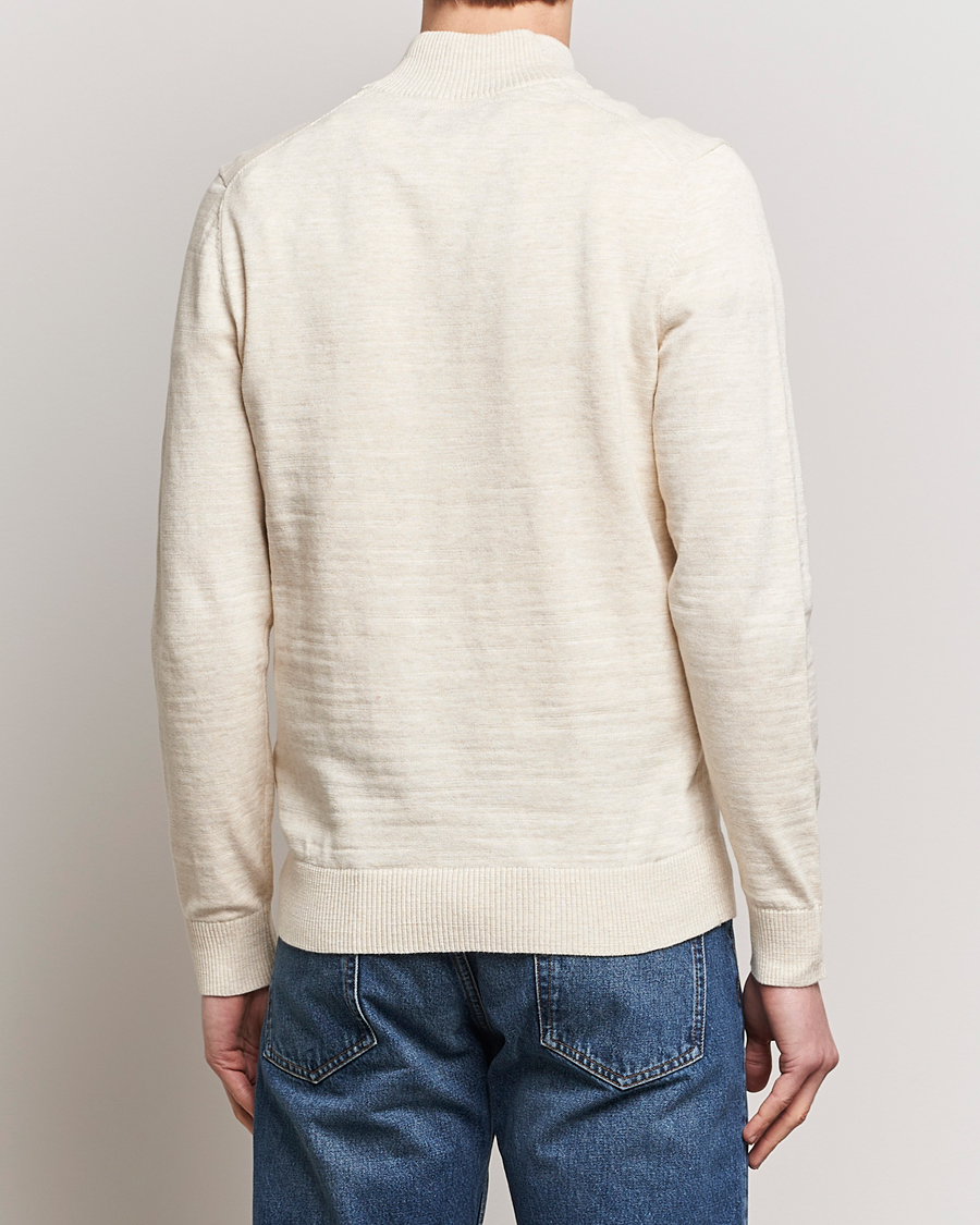 Uomini | Maglieria | Morris | Randall Cotton Half Zip Off White