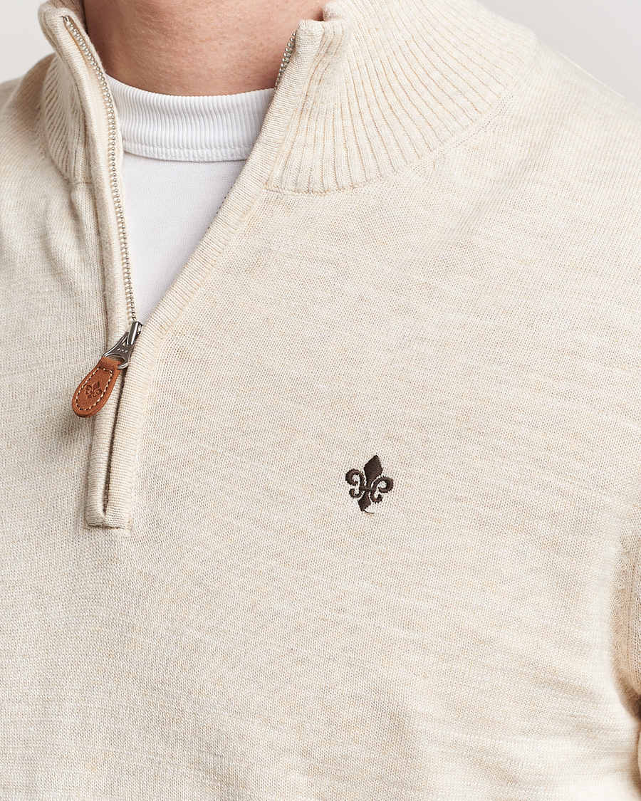 Uomini | Maglieria | Morris | Randall Cotton Half Zip Off White