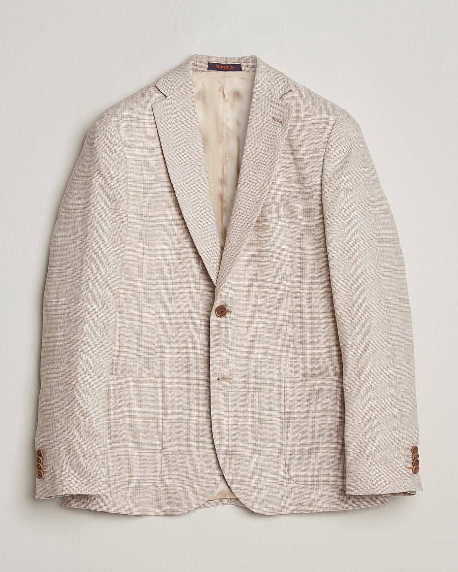 Uomini | Blazers | Morris | Archie Cotton Glencheck Blazer Khaki