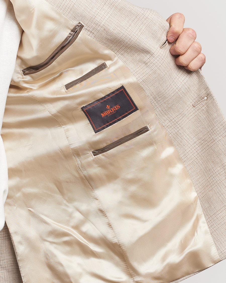 Uomini | Blazers | Morris | Archie Cotton Glencheck Blazer Khaki