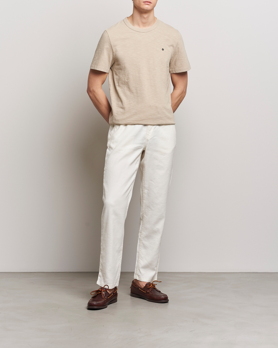 Uomini | T-shirt | Morris | Watson Slub Crew Neck T-Shirt Khaki