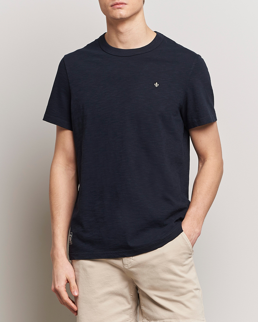 Uomini | T-shirt | Morris | Watson Slub Crew Neck T-Shirt Old Blue