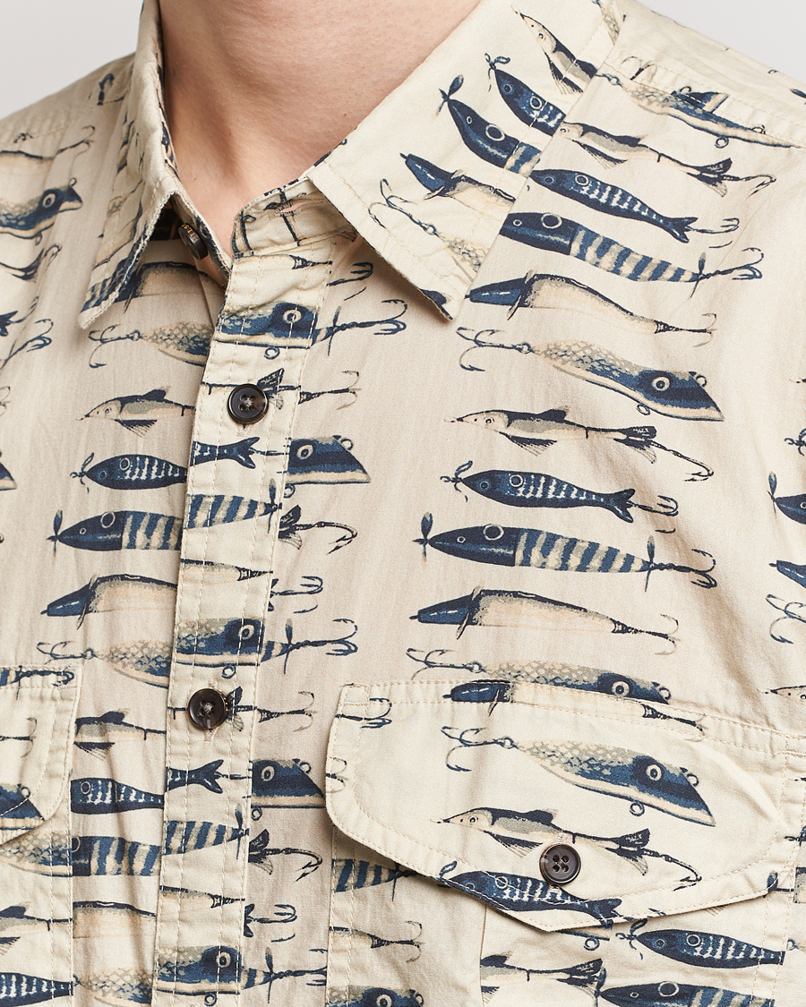 Uomini | Camicie | Filson | Washed Short Sleeve Feather Cloth Shirt Natural