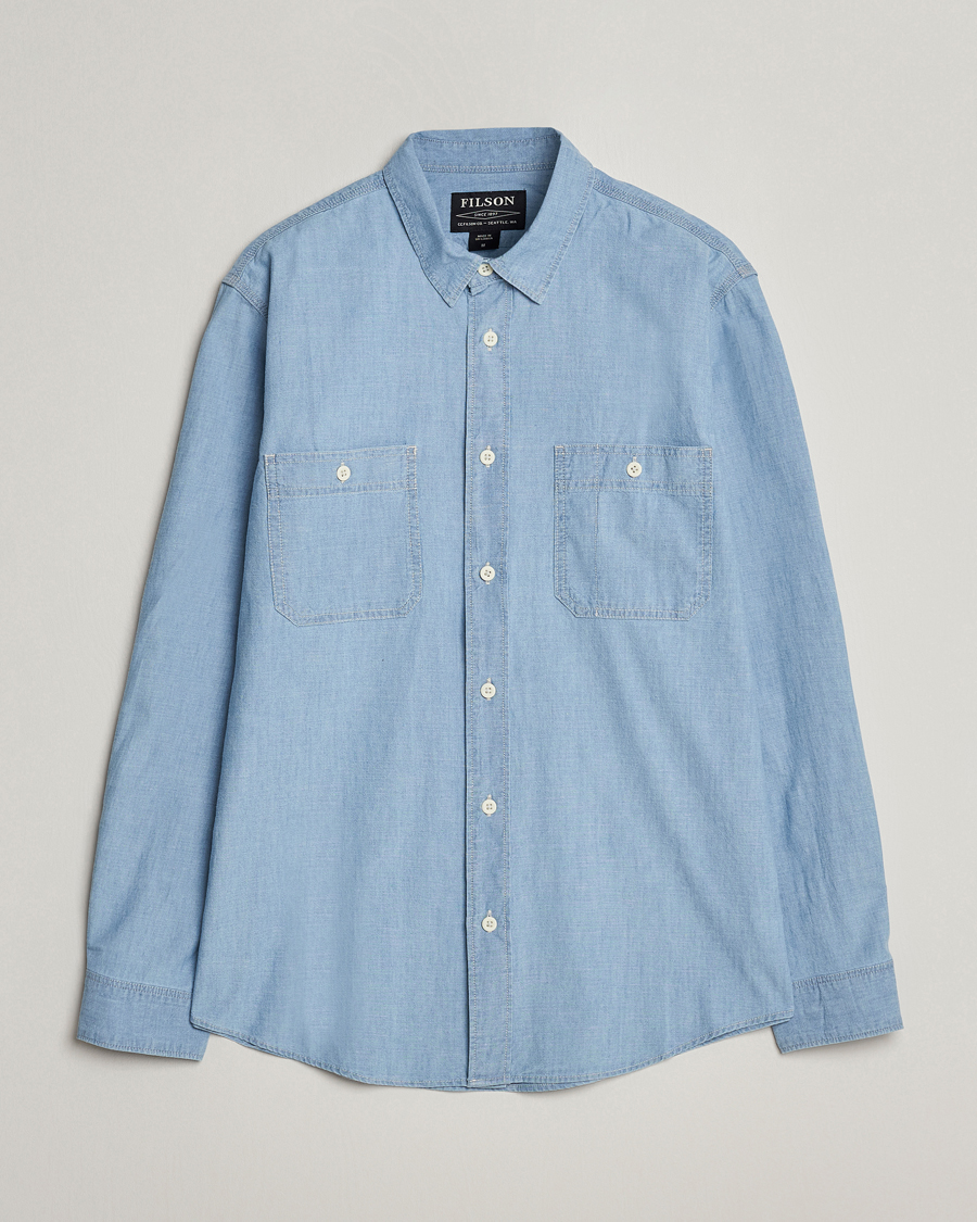Uomini | Camicie | Filson | Chambray CPO Shirt Light Indigo
