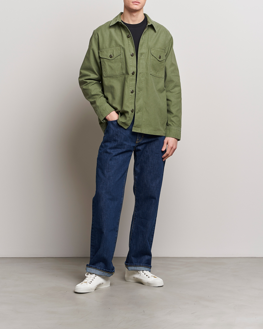 Uomini | Giacche | Filson | Reverse Sateen Jac-Shirt Washed Green