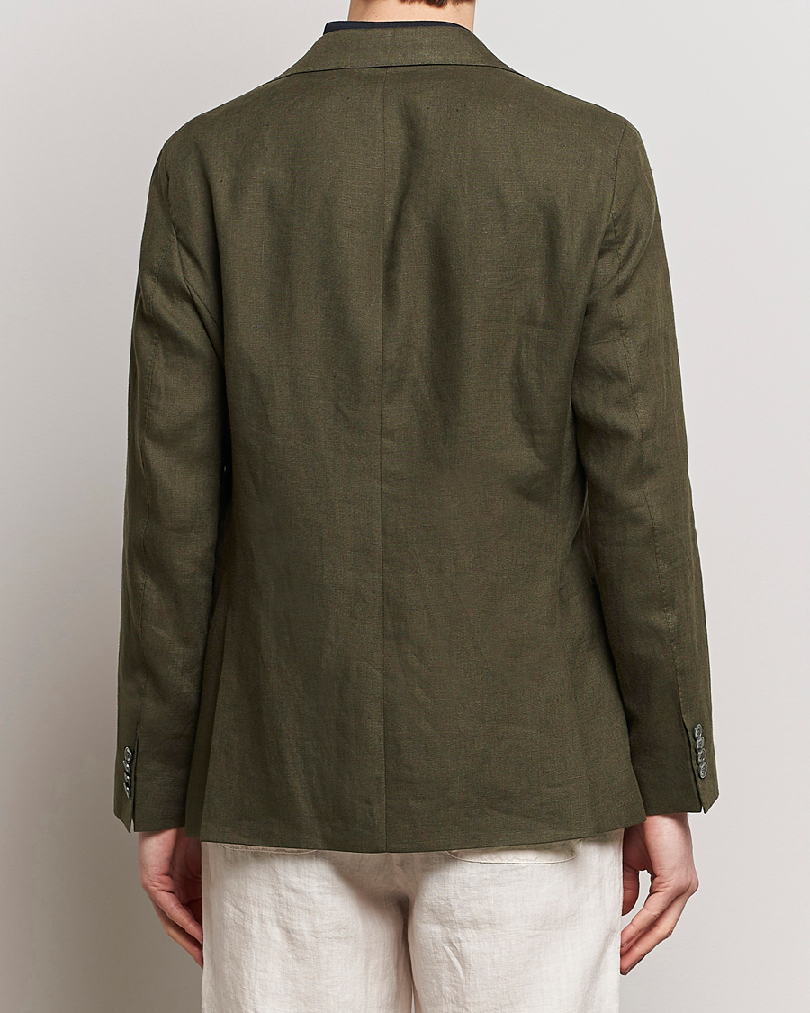 Uomini | Blazers | Oscar Jacobson | Fogerty Linen Blazer Olive