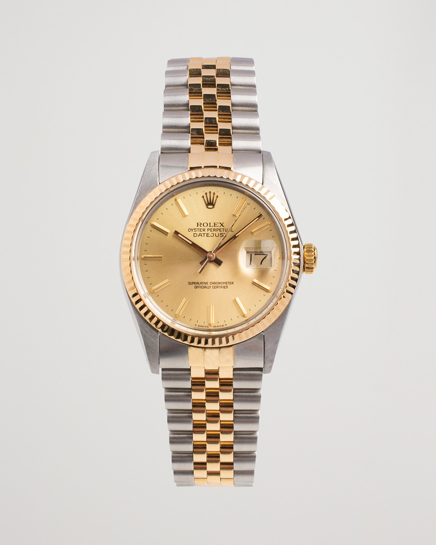 Uomini | Rolex Pre-Owned Datejust 16013 Oystert Perpetual G/S Silver | Rolex Pre-Owned | Datejust 16013 Oystert Perpetual G/S Silver