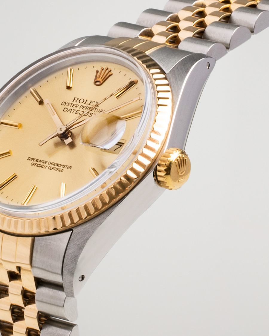 Uomini | Rolex Pre-Owned Datejust 16013 Oystert Perpetual G/S Silver | Rolex Pre-Owned | Datejust 16013 Oystert Perpetual G/S Silver