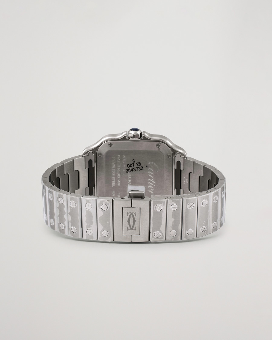 Uomini | Cartier Pre-Owned Santos De Cartier WSSA0029 Steel White Silver | Cartier Pre-Owned | Santos De Cartier WSSA0029 Steel White Silver