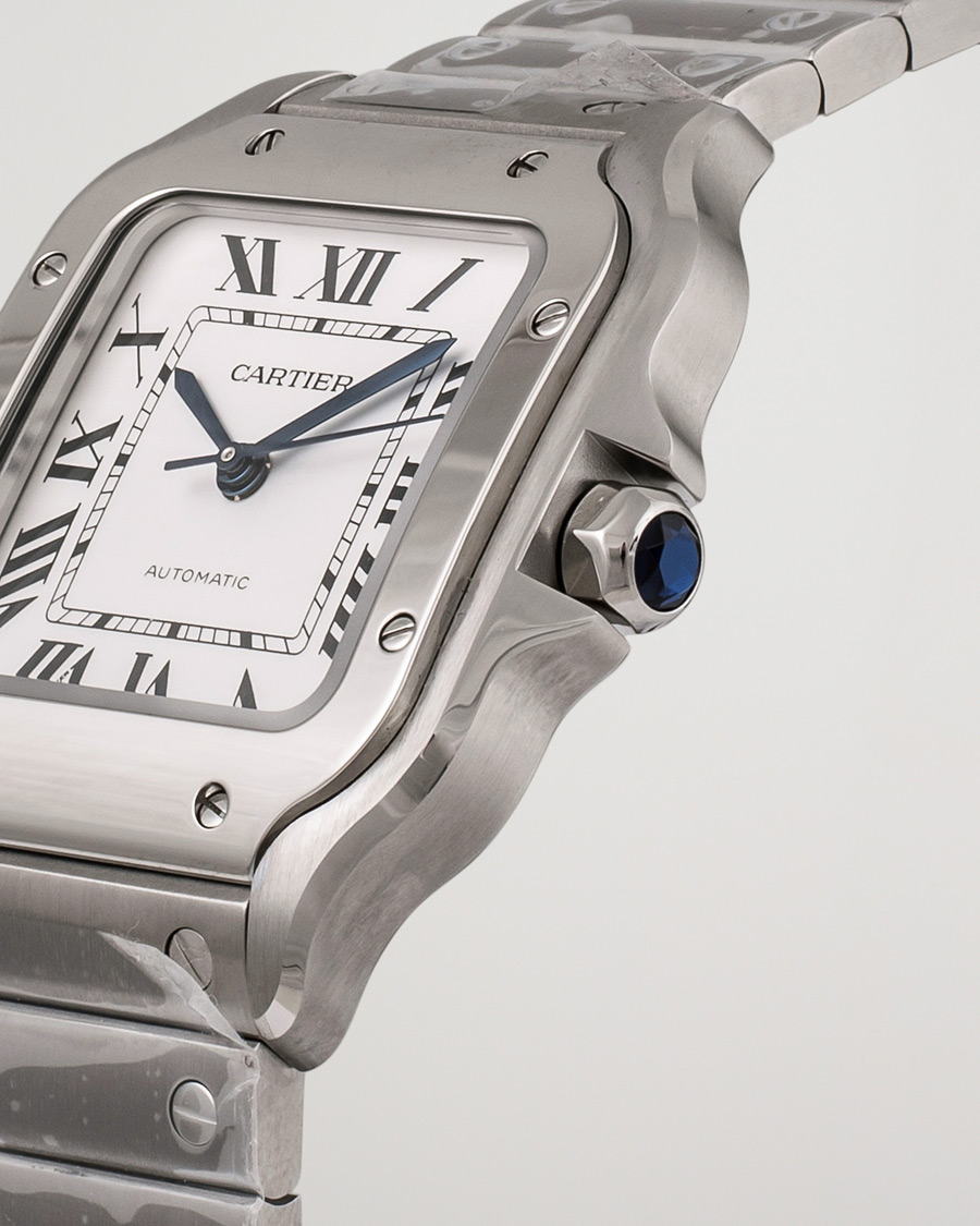 Uomini | Cartier Pre-Owned Santos De Cartier WSSA0029 Steel White Silver | Cartier Pre-Owned | Santos De Cartier WSSA0029 Steel White Silver