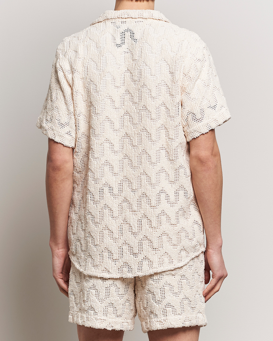 Uomini | Camicie | OAS | Atlas Cuba Crochet Shirt Off White