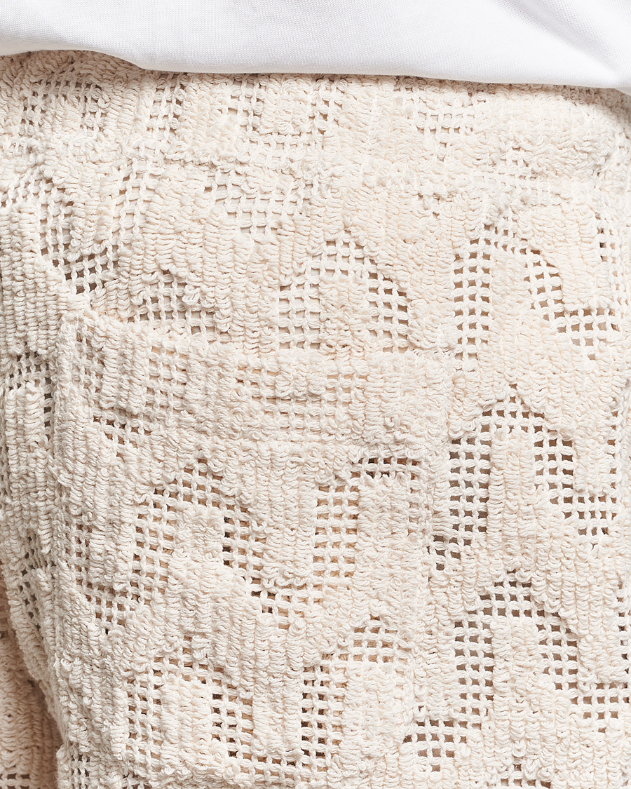 Uomini | Pantaloncini | OAS | Atlas Cuba Crochet Shorts Off White