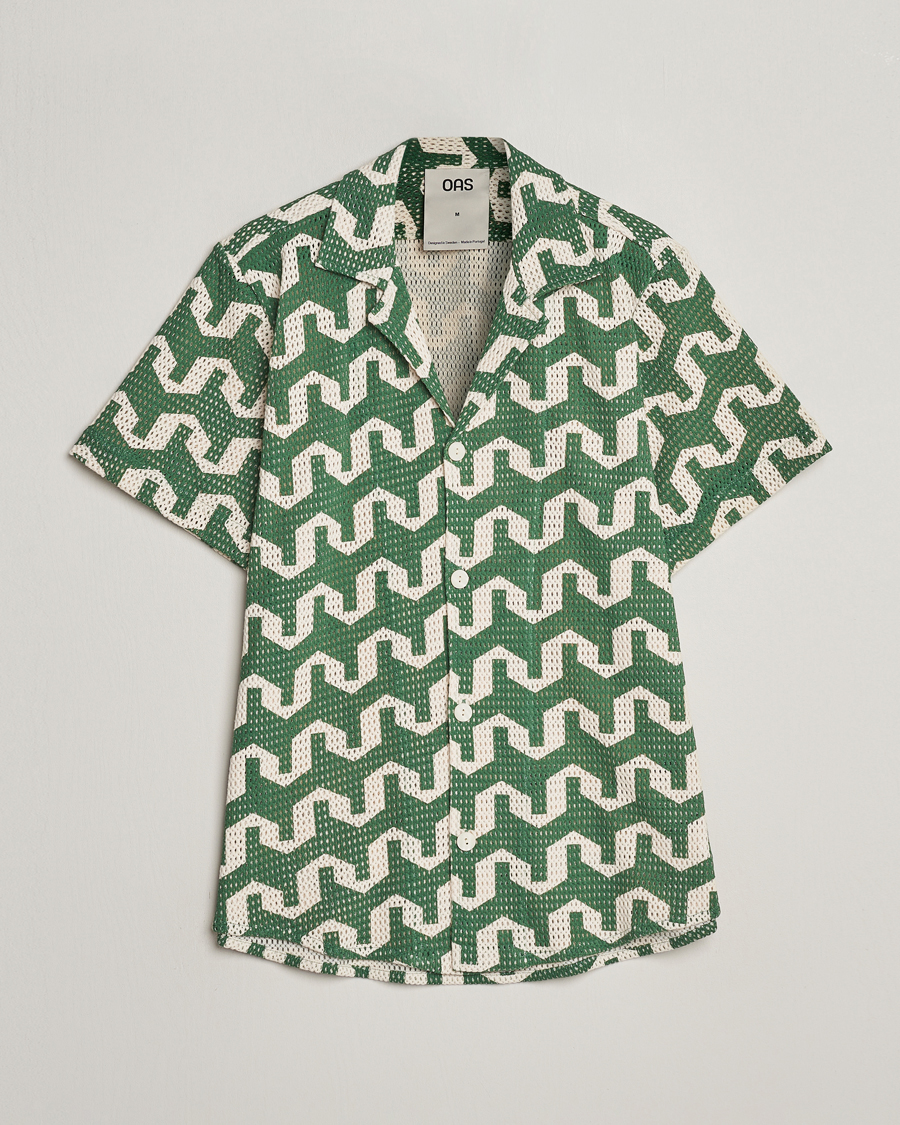 Uomini | Camicie | OAS | Short Sleeve Cuba Net Shirt Atlas