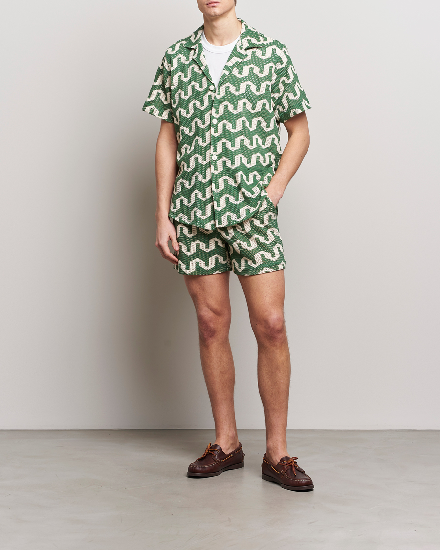 Uomini | Camicie | OAS | Short Sleeve Cuba Net Shirt Atlas