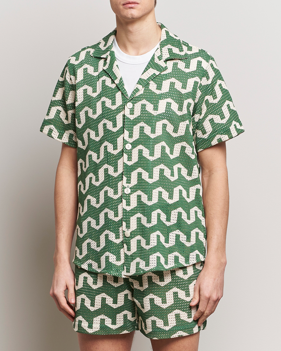 Uomini | Camicie | OAS | Short Sleeve Cuba Net Shirt Atlas