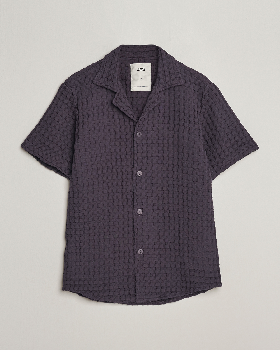 Uomini | Camicie | OAS | Cuba Waffle Shirt Nearly Black