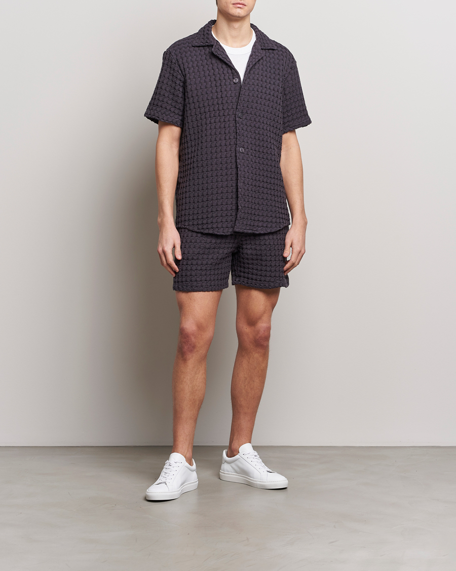 Uomini | Pantaloncini | OAS | Porto Waffle Shorts Nearly Black
