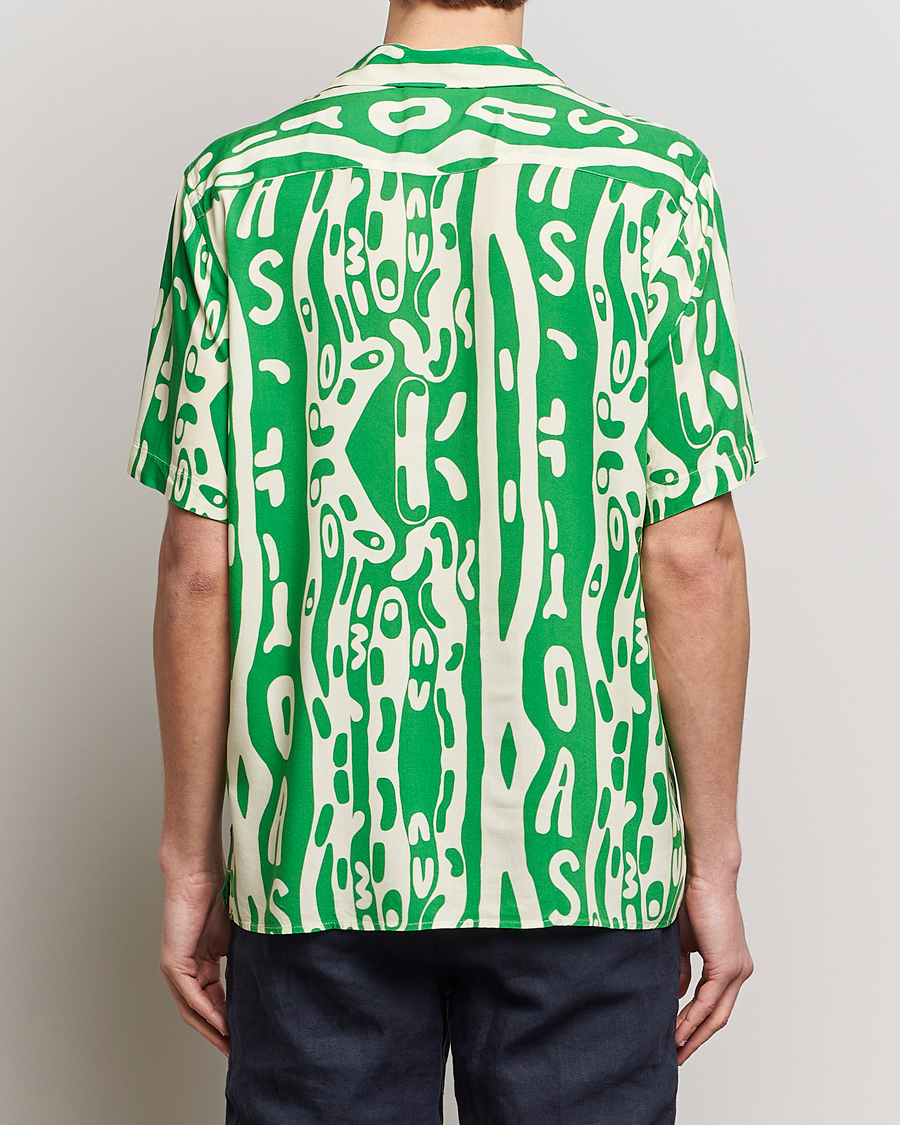 Uomini | Camicie | OAS | Viscose Resort Short Sleeve Shirt Verdant