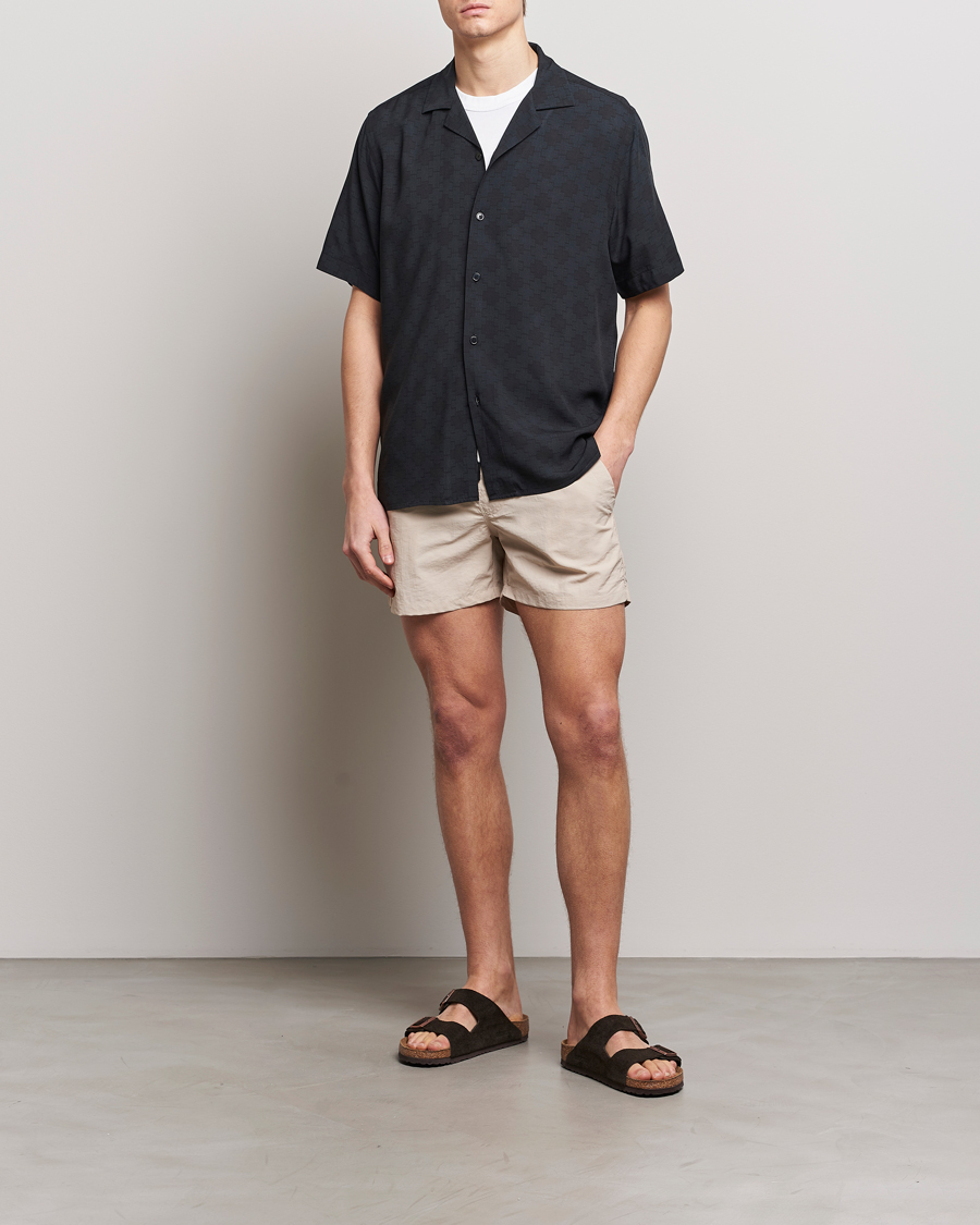 Uomini | Camicie | OAS | Viscose Resort Short Sleeve Shirt San Sebastian