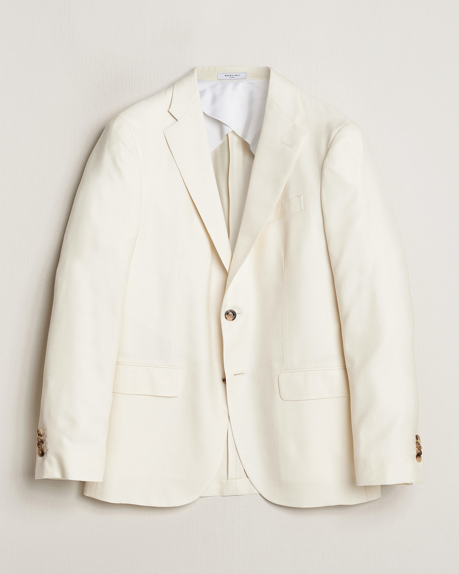Uomini | Blazers | Boglioli | Cashmere/Silk Cocktail Jacket Off White
