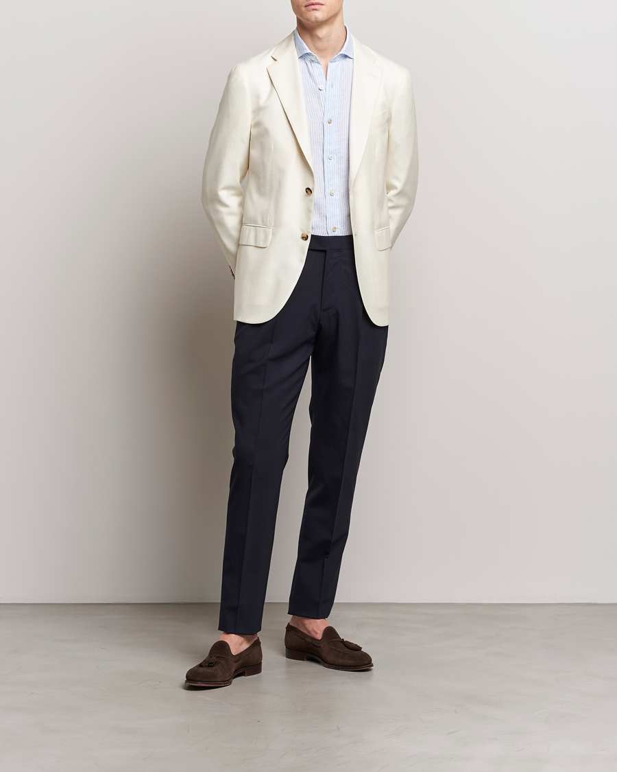 Uomini | Blazers | Boglioli | Cashmere/Silk Cocktail Jacket Off White
