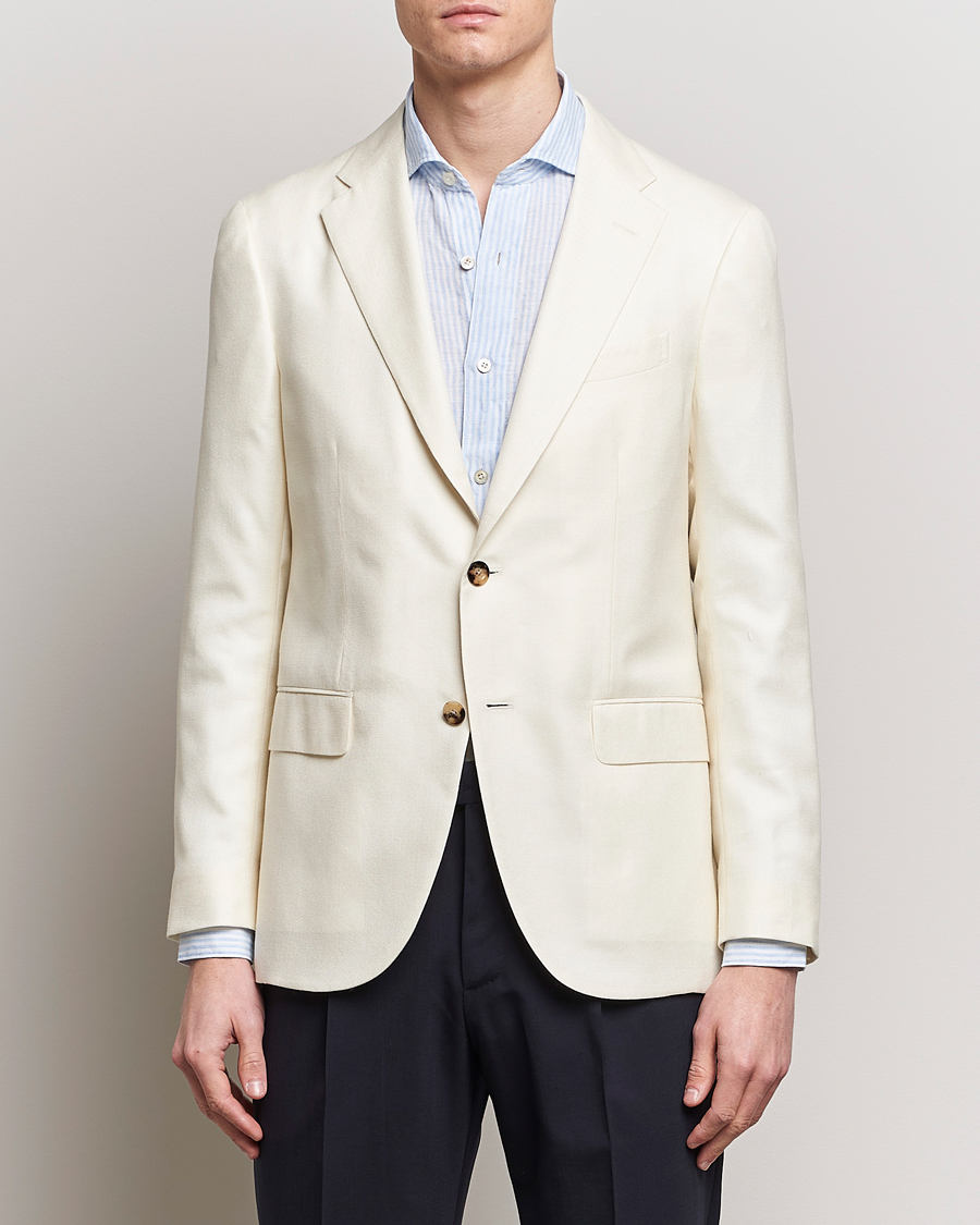 Uomini | Blazers | Boglioli | Cashmere/Silk Cocktail Jacket Off White
