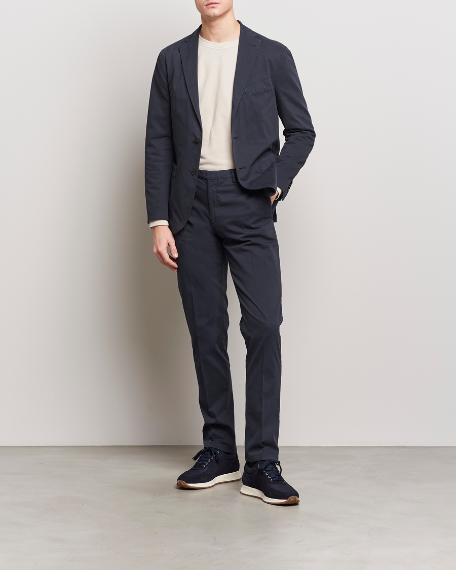 Uomini | Abiti | Boglioli | K Jacket Cotton Stretch Suit Navy