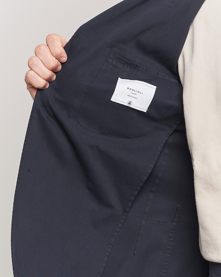 Uomini | Abiti | Boglioli | K Jacket Cotton Stretch Suit Navy