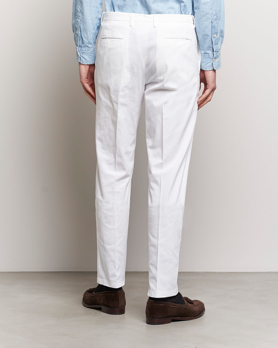 Uomini | Pantaloni | Boglioli | Cotton Stretch Chinos White