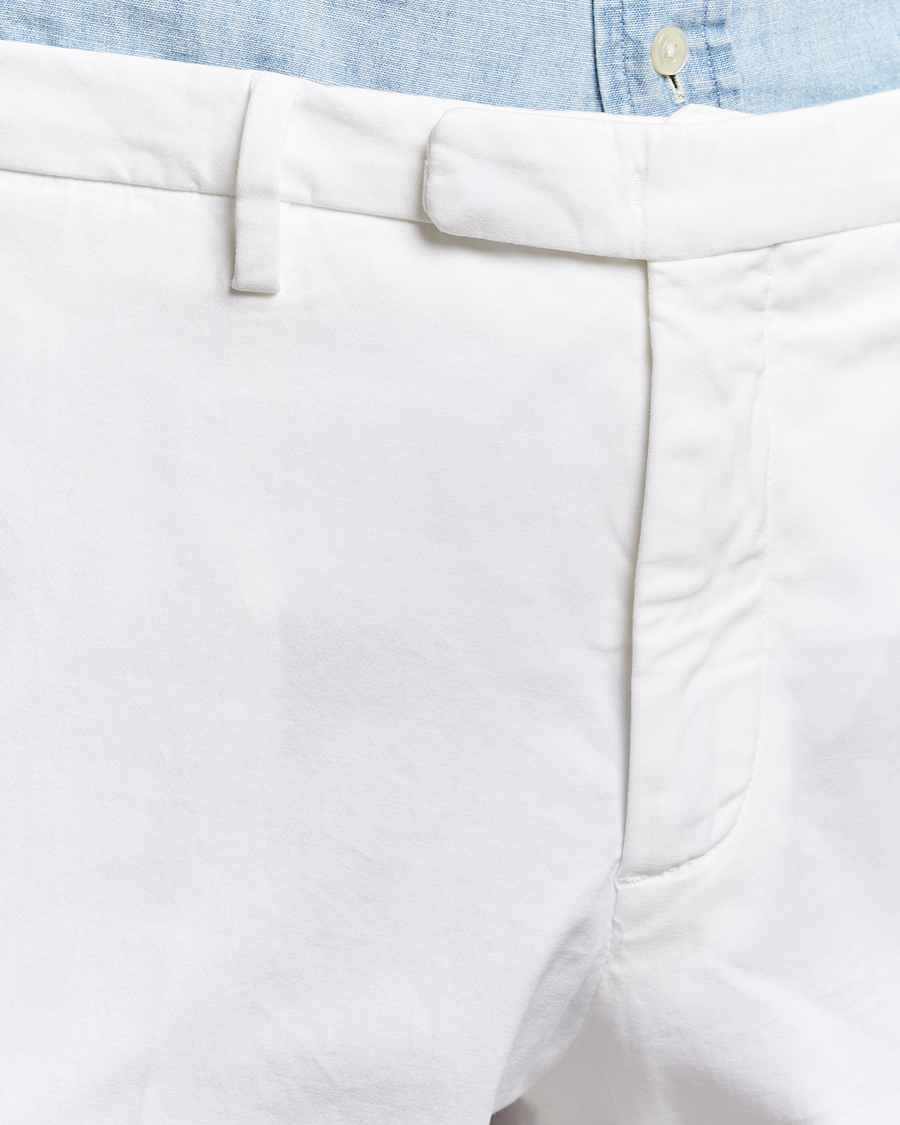 Uomini | Pantaloni | Boglioli | Cotton Stretch Chinos White