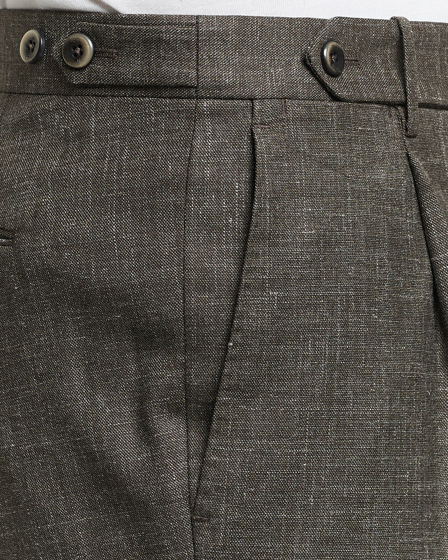 Uomini | Pantaloni | PT01 | Gentleman Fit Wool/Silk Trousers Dark Brown