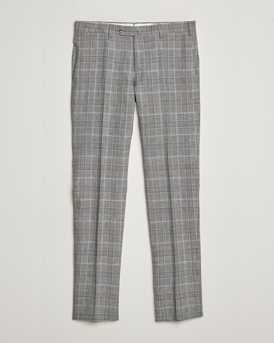 Uomini | Pantaloni | PT01 | Slim Fit Glencheck Trousers Grey/Blue