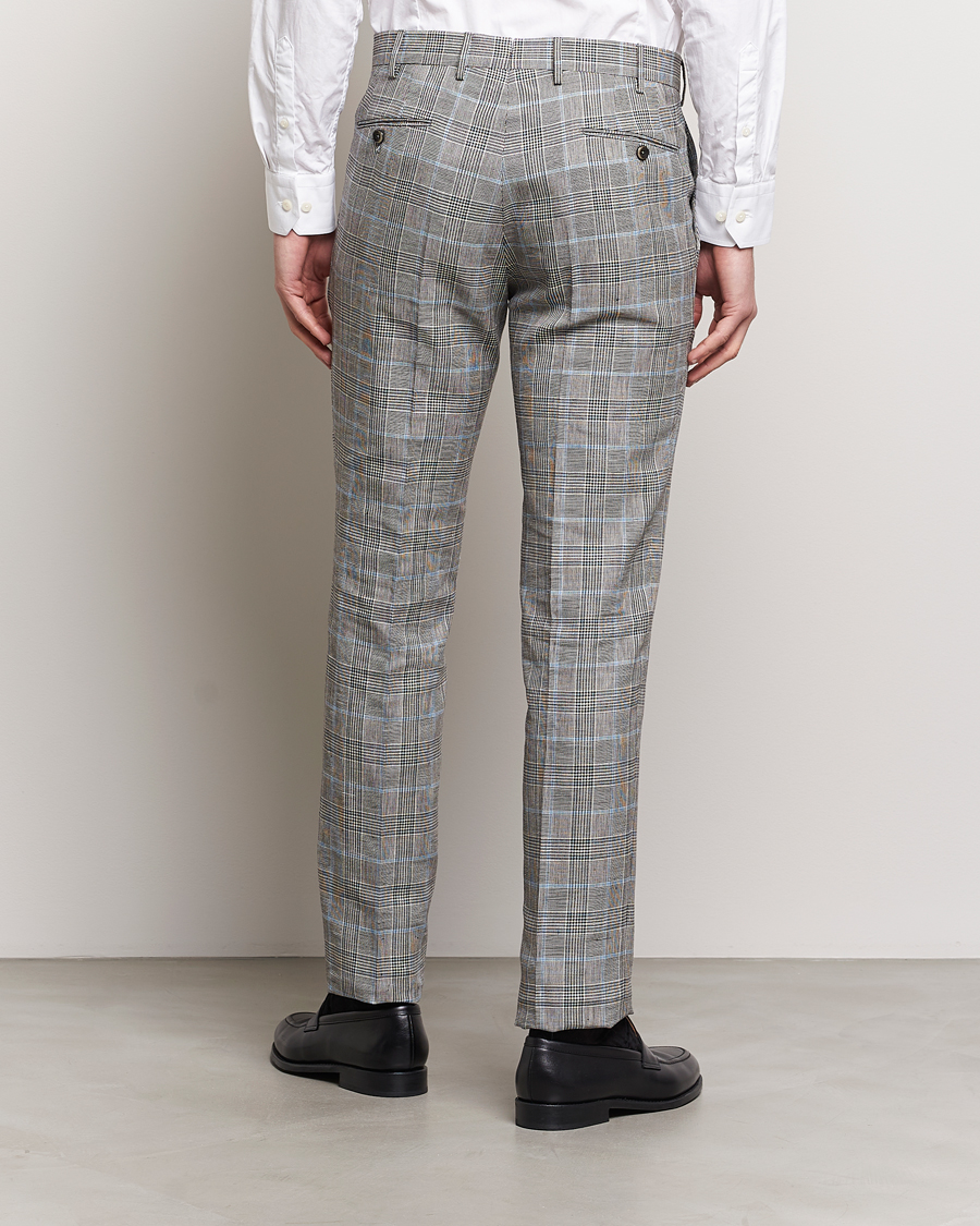 Uomini | Pantaloni | PT01 | Slim Fit Glencheck Trousers Grey/Blue