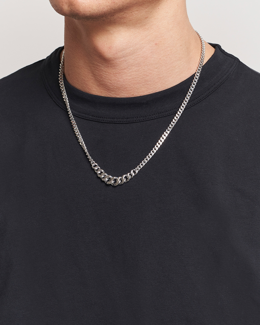 Uomini | Tom Wood Dean Chain Necklace Silver | Tom Wood | Dean Chain Necklace Silver