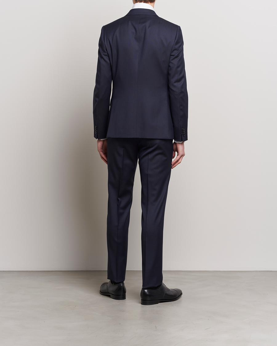 Uomini | Abiti | Zegna | Tailored Wool Striped Suit Navy