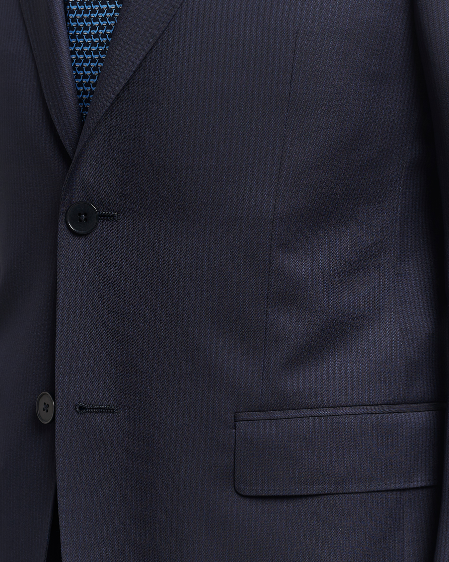 Uomini | Abiti | Zegna | Tailored Wool Striped Suit Navy