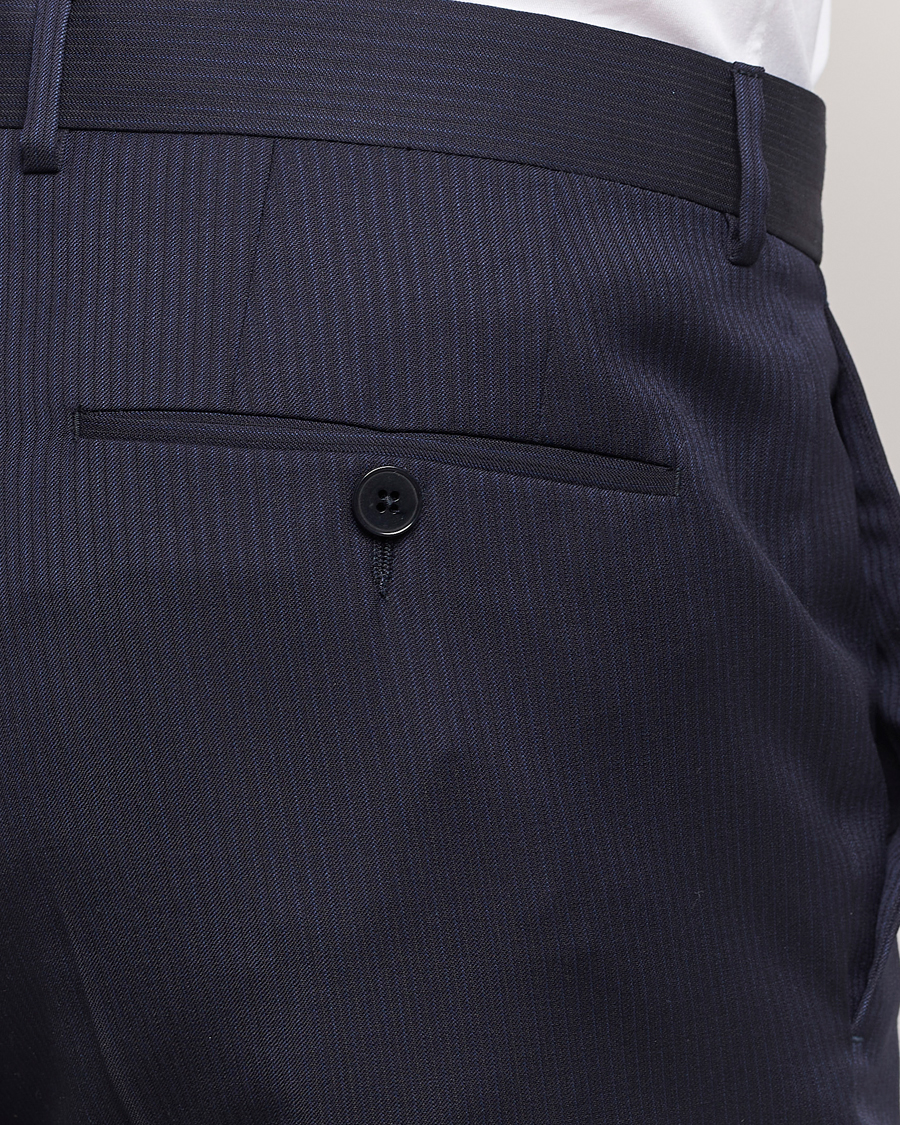Uomini | Abiti | Zegna | Tailored Wool Striped Suit Navy