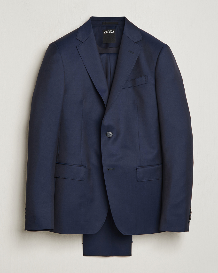 Uomini | Abiti | Zegna | Tailored Wool Suit Navy