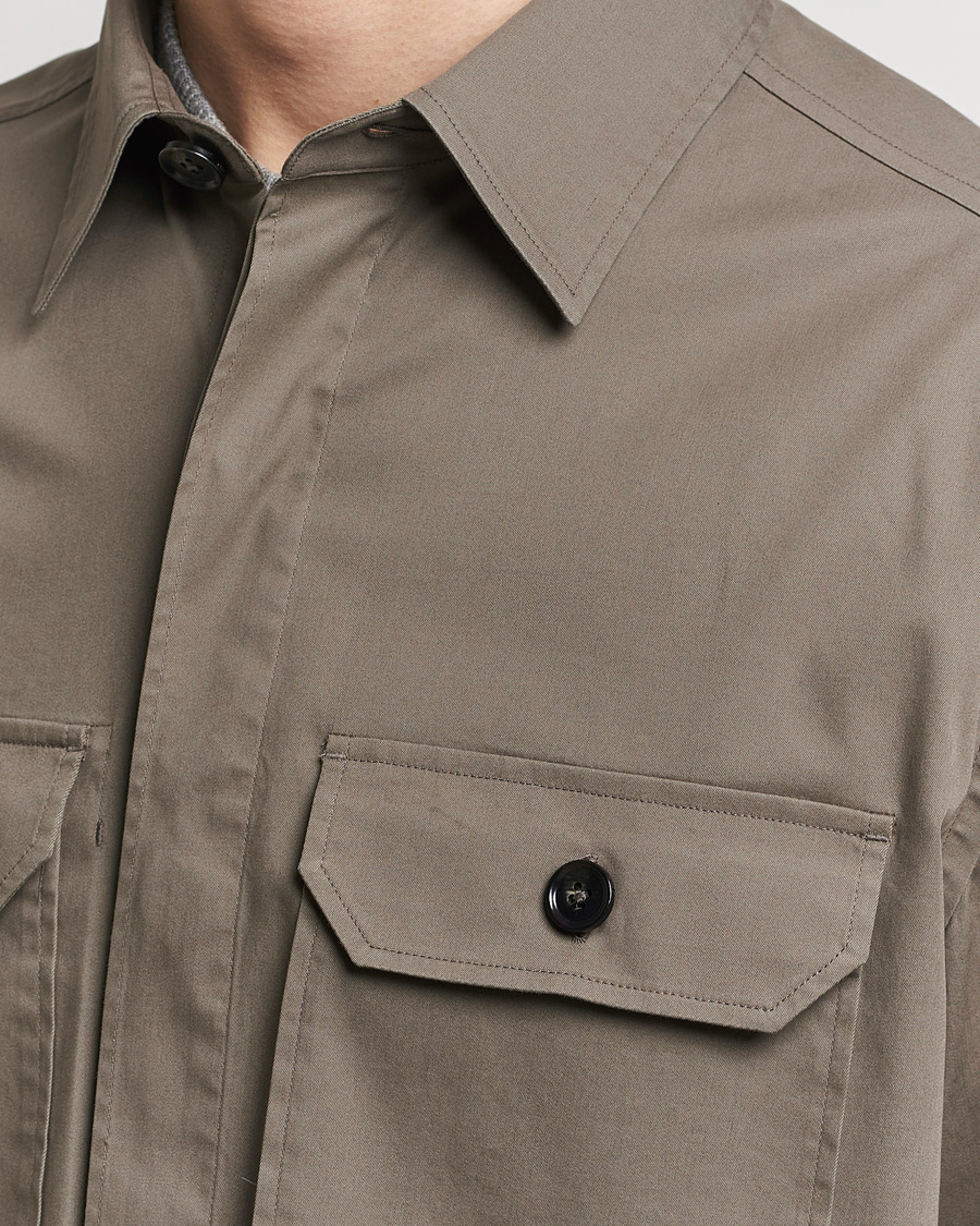 Uomini | Camicie | Zegna | Premium Cotton Overshirt Olive