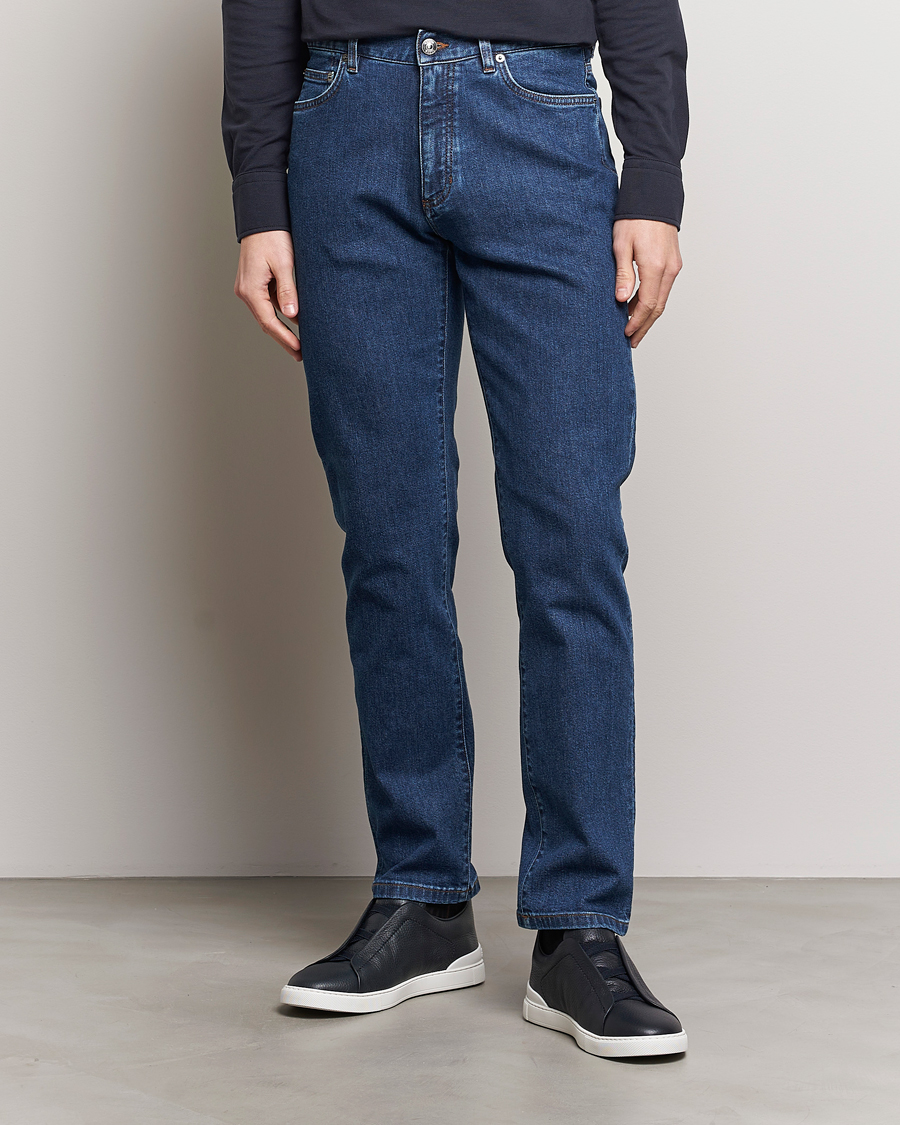 Uomini | Jeans | Zegna | Slim Fit 5-Pocket Jeans Stone Wash
