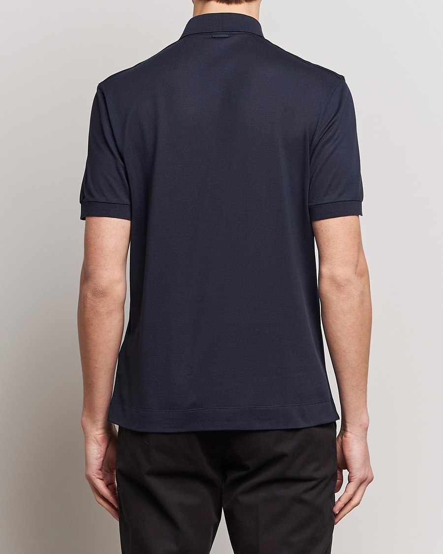 Uomini | Polo | Zegna | Cotton/Silk Polo Navy