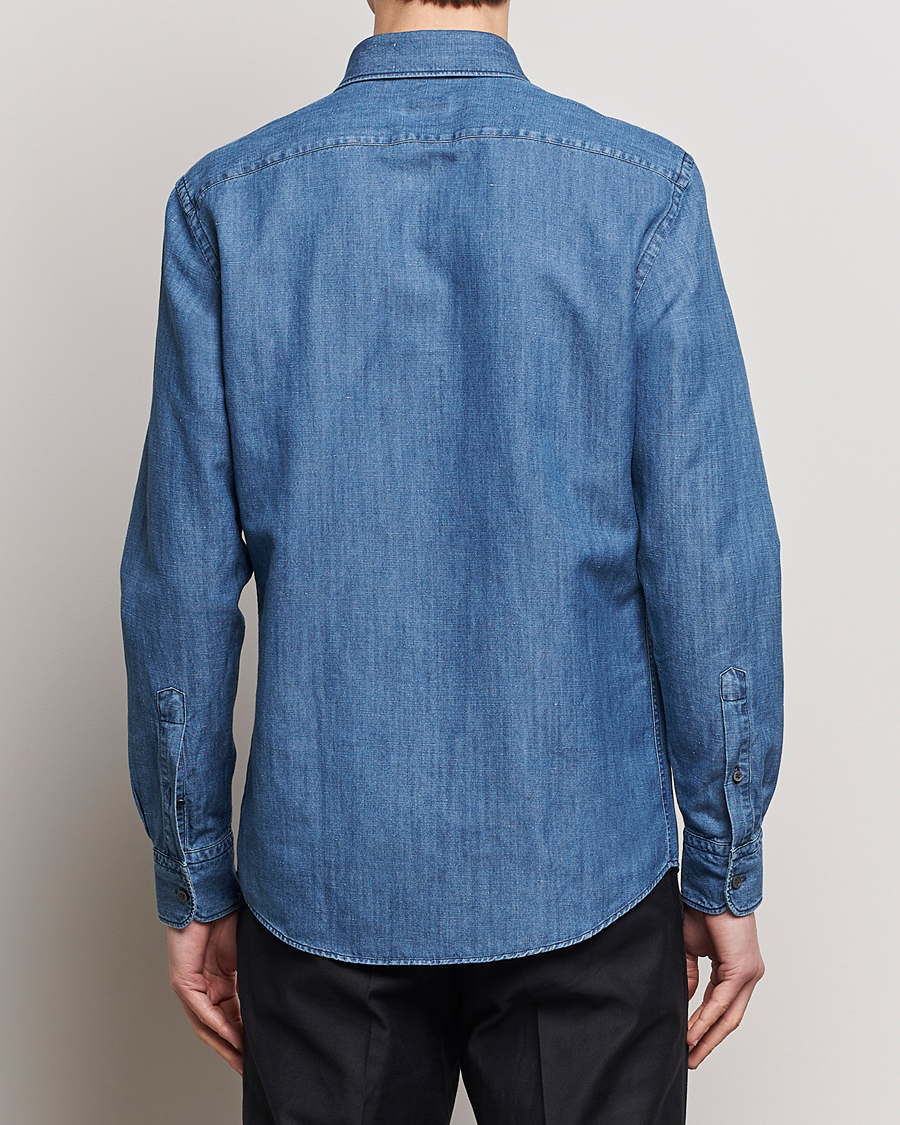 Uomini | Camicie | Zegna | Slim Fit Denim Shirt Stone Wash